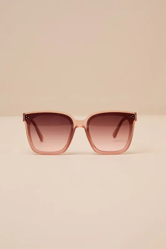 Vanucci Mauve Square Sunglasses sold by Lulus