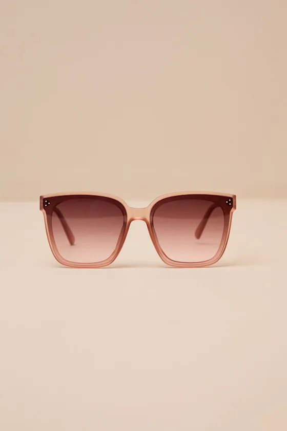 Vanucci Mauve Square Sunglasses sold by Lulus