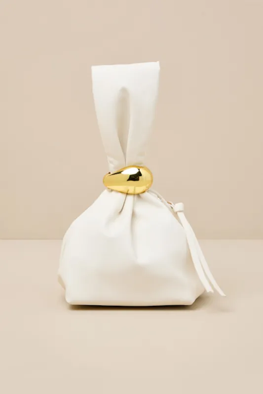 Lucia White Handle Bag sold by Lulus
