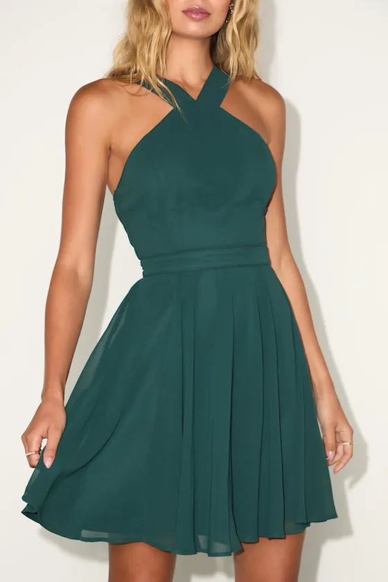Forevermore Emerald Green Skater Dress sold by Lulus product image thumbnail 4