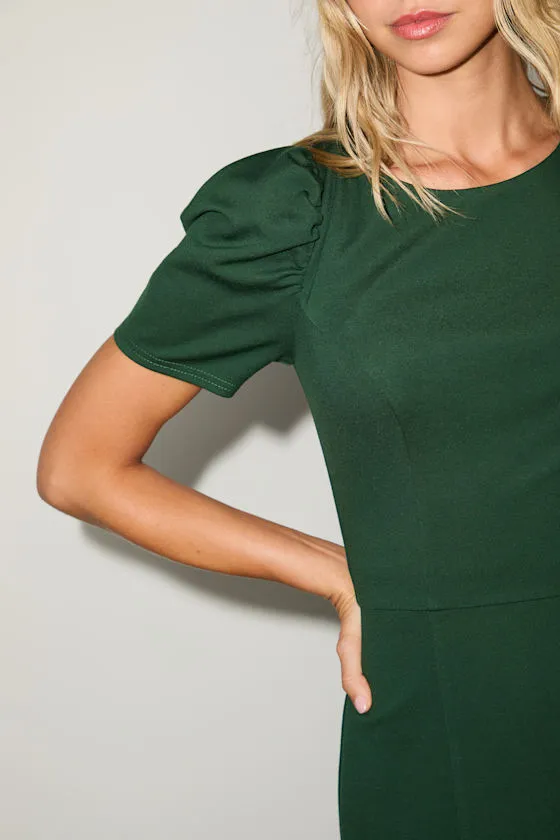 Kasai Hunter Green Short Sleeve Mini Dress sold by Lulus product image thumbnail 2