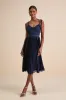 Never a Dull Moment Navy Tie-Strap Pleated Midi Dress sold by Lulus