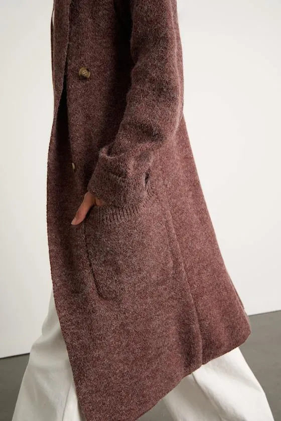 Cuddle Club Brown Marled Long Sleeve Coatigan sold by Lulus product image thumbnail 3