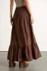 Juniper Dark Brown Cotton Mid-Rise Maxi Skirt sold by Lulus