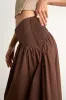 Juniper Dark Brown Cotton Mid-Rise Maxi Skirt sold by Lulus