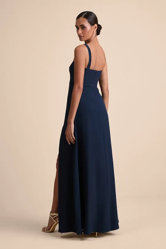 Remarkable Arrival Navy Sleeveless Maxi Dress sold by Lulus product image thumbnail 3