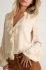 Jess Cream Ruffled Lace Long Sleeve Top sold by Lulus