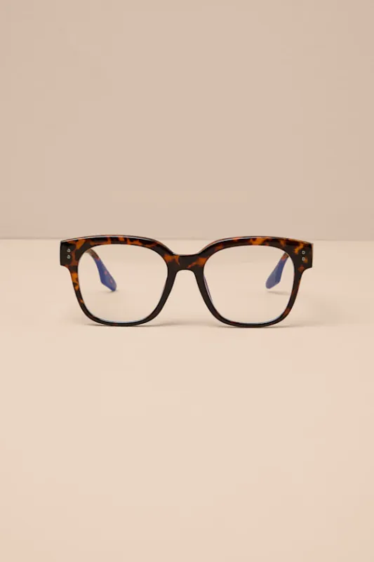 Maxton Brown Tortoiseshell Blue Light Glasses sold by Lulus
