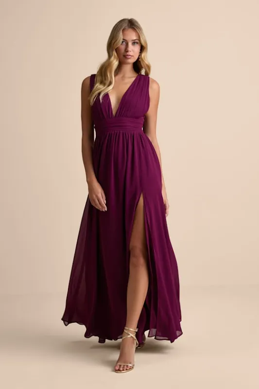 Heavenly Hues Plum Maxi Dress sold by Lulus