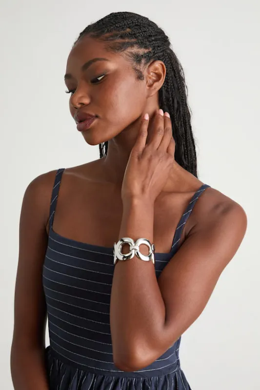 Thalyn Silver Chain Link Cuff Bracelet made by Lulus