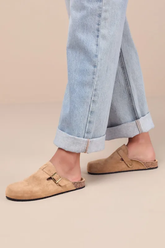 Pereta Taupe Suede Flatform Slip-On Clogs made by Lulus