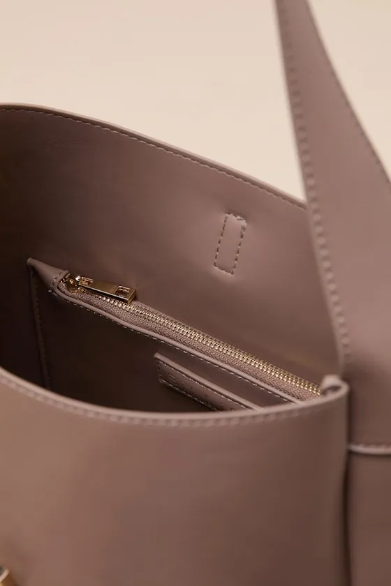 Yara Taupe Shoulder Bag sold by Lulus product image thumbnail 4