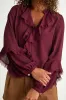 Jess Burgundy Ruffled Lace Long Sleeve Top sold by Lulus