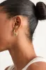 Tulia 14KT Gold Rhinestone Double Hoop Earrings sold by Lulus