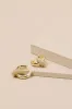 Tulia 14KT Gold Rhinestone Double Hoop Earrings sold by Lulus