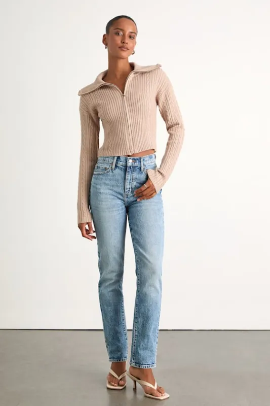 Smarty Pants Light Wash Denim High-Rise Jeans sold by Lulus