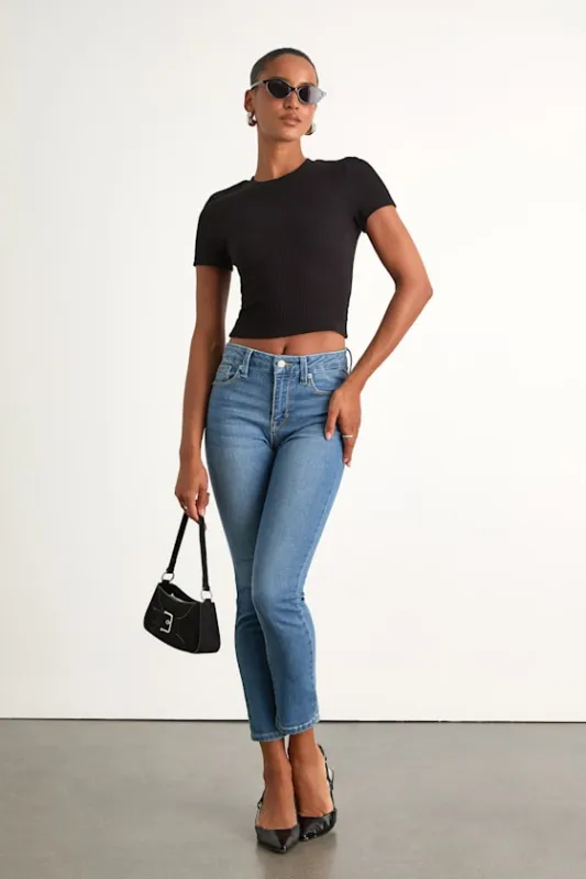 Alizah Medium Wash High-Rise Skinny Jeans sold by Lulus