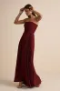Damira Rust Satin Pleated Strapless Maxi Dress sold by Lulus