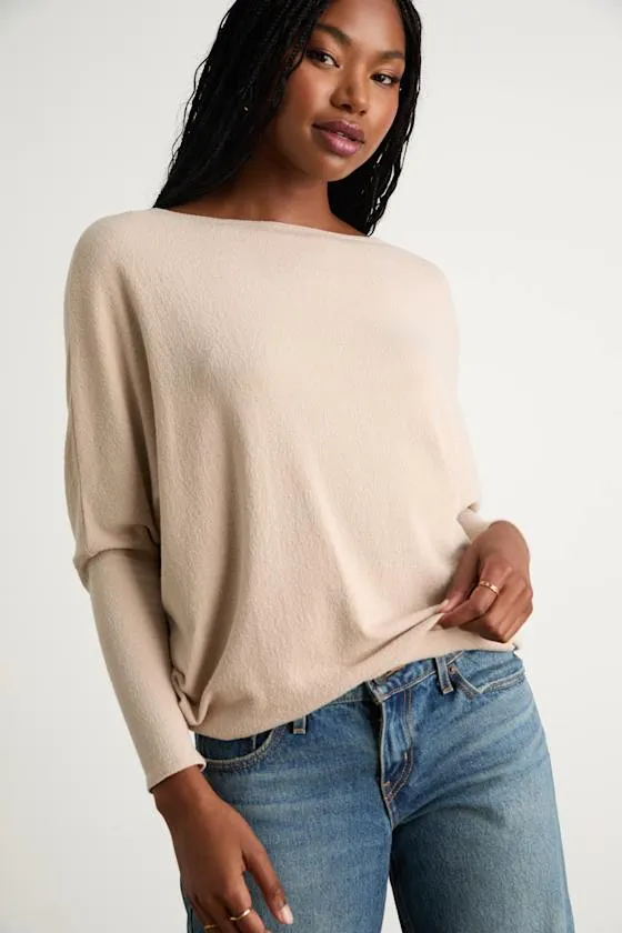 Verla Beige Dolman Sleeve Sweater Top sold by Lulus product image thumbnail 4