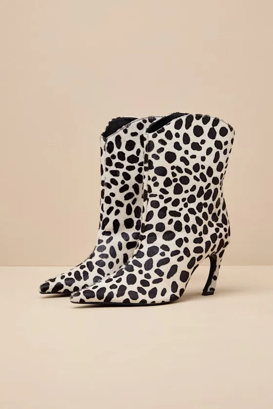 Maryann Curve White Calf Hair Booties sold by Lulus product image thumbnail 2