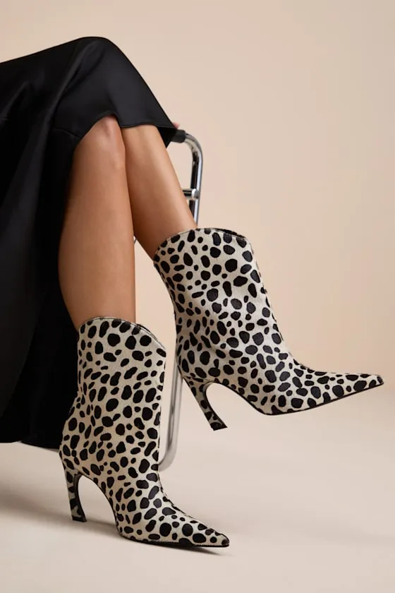 Maryann Curve White Calf Hair Booties sold by Lulus product image thumbnail 3