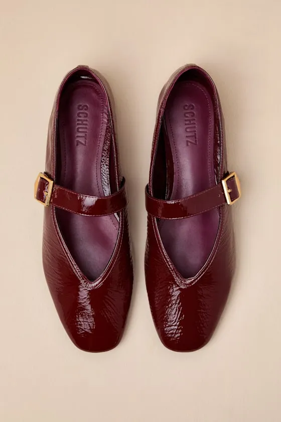 Courtney Red Patent Leather Buckle Ballet Flats sold by Lulus product image thumbnail 2