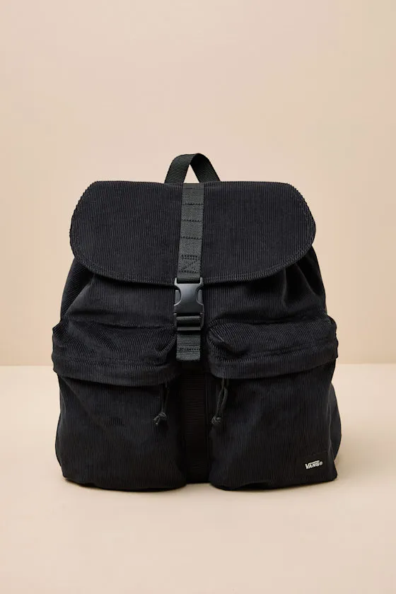 Scatter Black Corduroy Backpack sold by Lulus