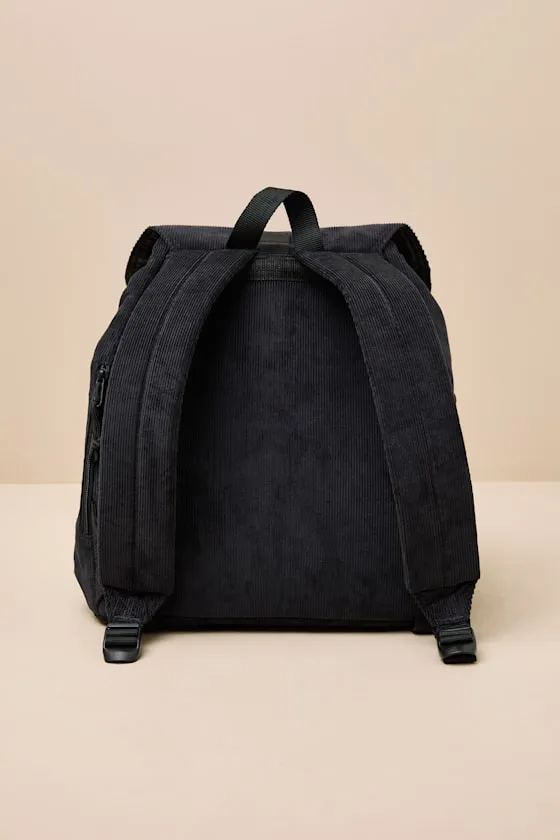 Scatter Black Corduroy Backpack sold by Lulus product image thumbnail 3