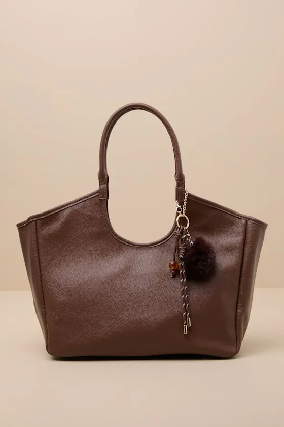 Dolores Brown Three-Piece Tote Bag sold by Lulus