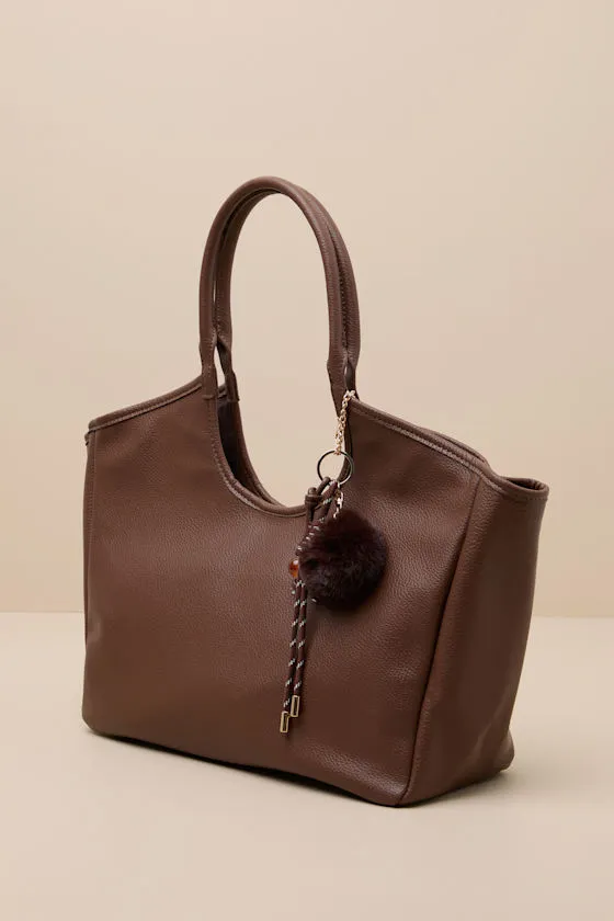 Dolores Brown Three-Piece Tote Bag sold by Lulus product image thumbnail 2