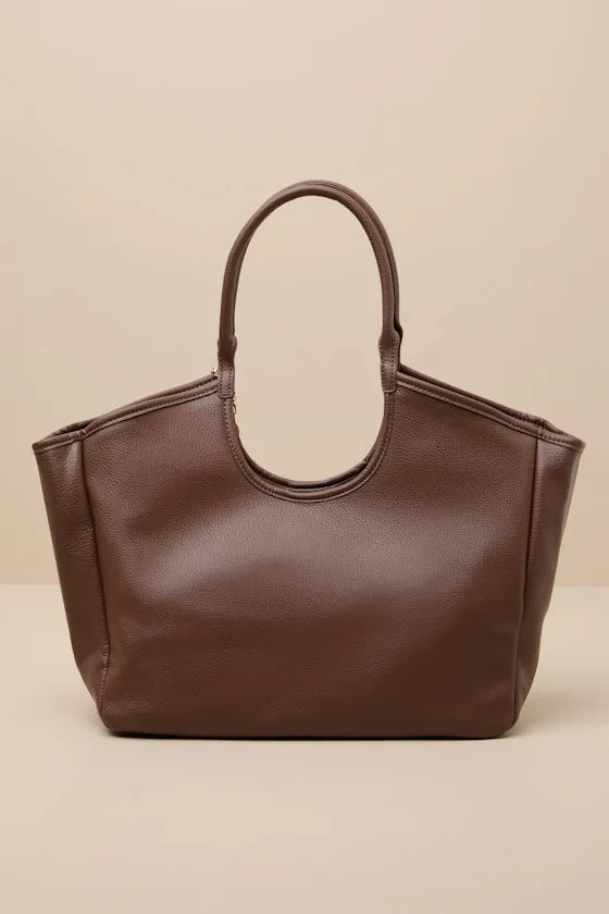 Dolores Brown Three-Piece Tote Bag sold by Lulus product image thumbnail 3