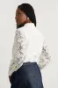Mirabie Ivory Lace Button-Front Long Sleeve Bodysuit sold by Lulus