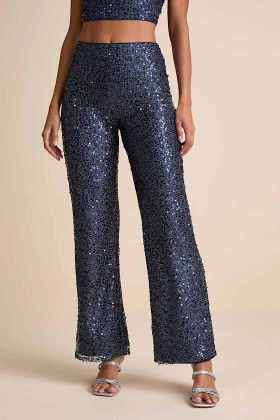 Sparkling Image Navy Sequin Two-Piece Jumpsuit sold by Lulus product image thumbnail 4
