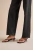 Massima Black Croc-Embrossed Kitten Heel Thong Sandals sold by Lulus