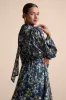 Andie Blue Multi Abstract Floral Mock Neck Mini Dress sold by Lulus