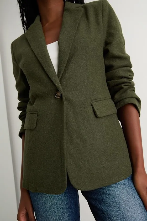Sophisticated Chic Olive Green Tweed Blazer sold by Lulus product image thumbnail 2