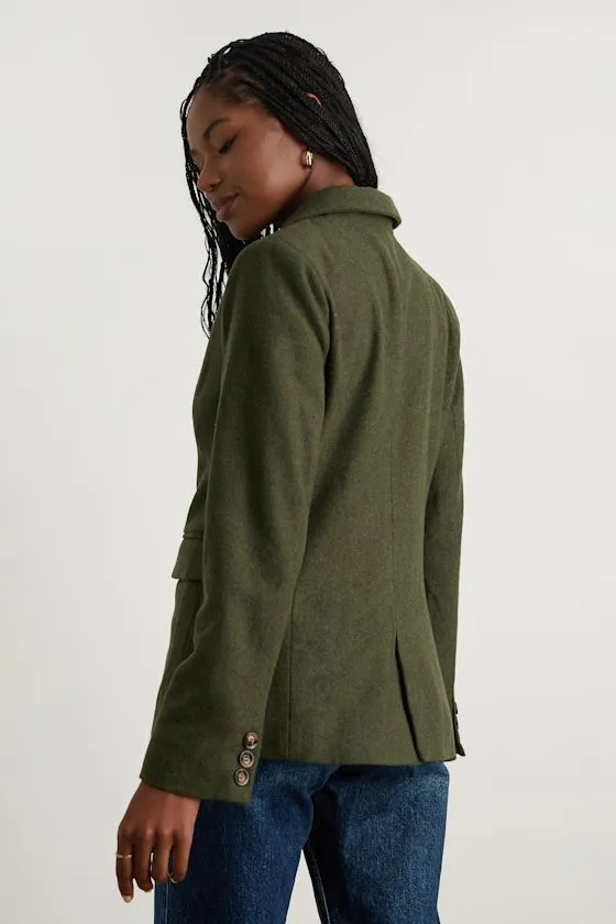 Sophisticated Chic Olive Green Tweed Blazer sold by Lulus product image thumbnail 4