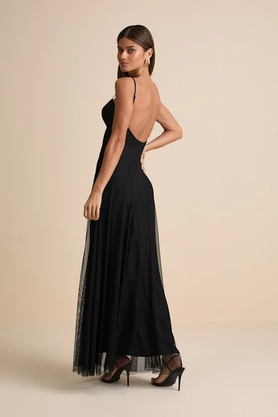 Atori Black Mesh Sleeveless Maxi Dress sold by Lulus product image thumbnail 3