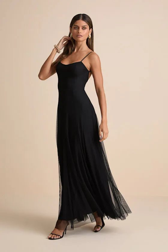 Atori Black Mesh Sleeveless Maxi Dress sold by Lulus product image thumbnail 4