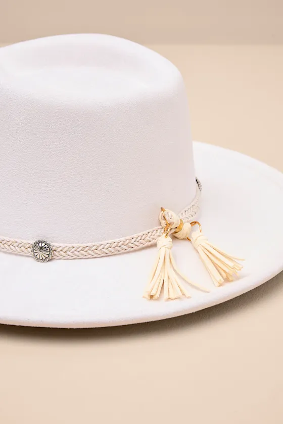 Rexana White Braided Concho Western Hat sold by Lulus product image thumbnail 4