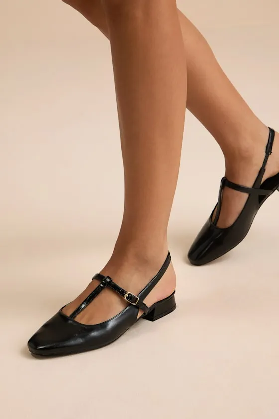 Shai Black Slingback Low Heel Mary Janes sold by Lulus