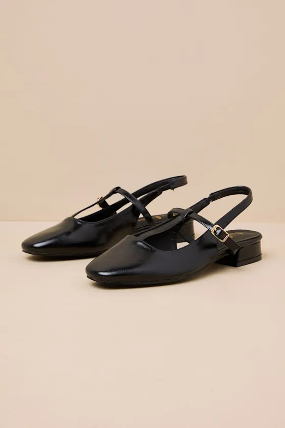 Shai Black Slingback Low Heel Mary Janes sold by Lulus product image thumbnail 2