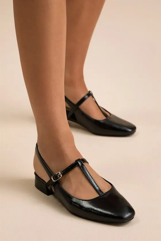 Shai Black Slingback Low Heel Mary Janes sold by Lulus product image thumbnail 3