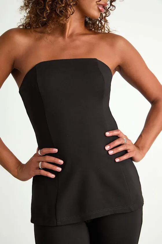 Scarlett Black Strapless Longline Top sold by Lulus product image thumbnail 2