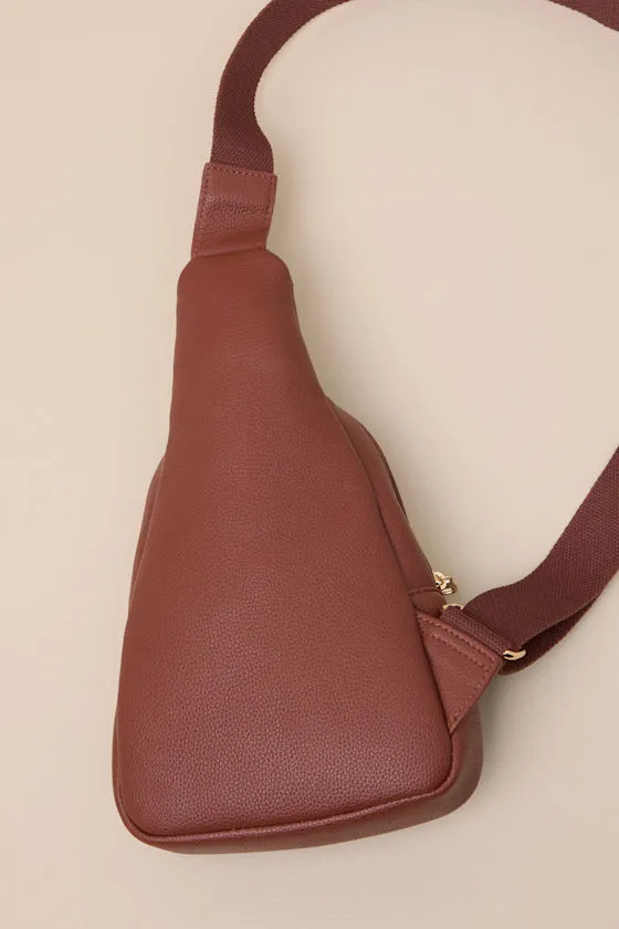 Gillia Brown Woven Crossbody Backpack sold by Lulus product image thumbnail 2