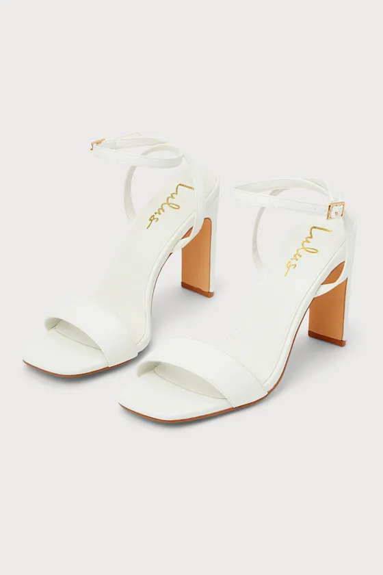 Looma White Ankle Strap High Heel Sandals sold by Lulus product image thumbnail 2