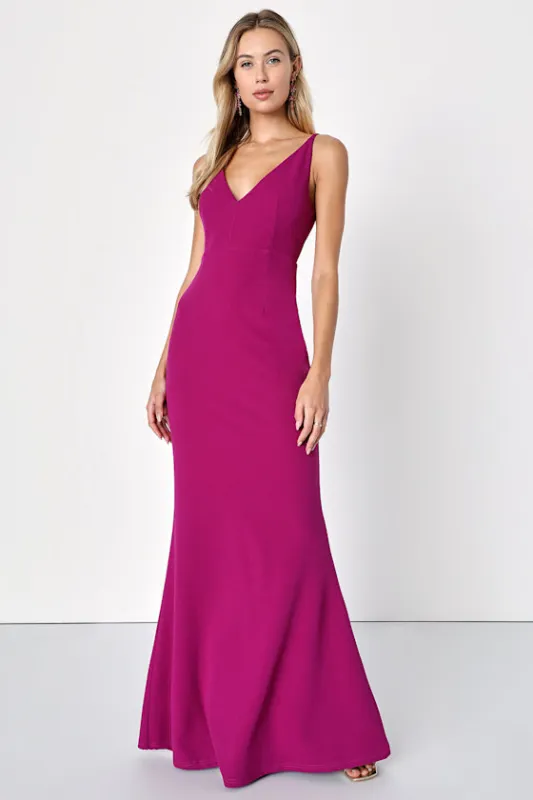 Melora Magenta Sleeveless Maxi Dress sold by Lulus