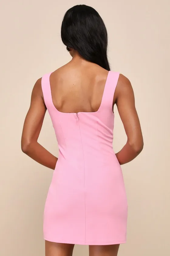 Flawless Confidence Light Pink Cutout Bodycon Mini Dress sold by Lulus product image thumbnail 3