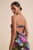 Sutherlynn Purple Multi Floral Strapless Midi Dress sold by Lulus
