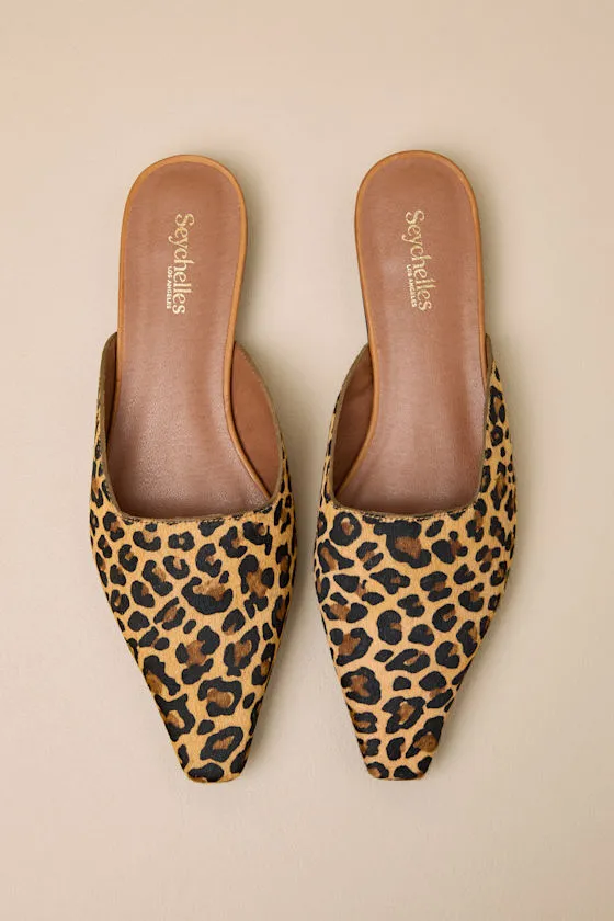 Mocktail Leopard Calf Hair Leather Kitten Heel Mules sold by Lulus product image thumbnail 2